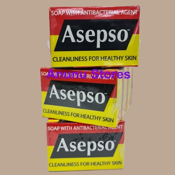 Asepso Antibacterial Antiseptic Soap  - 3 x 80g